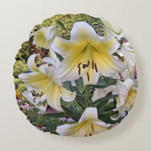 Coussins Ronds Verre Yellow Lilly