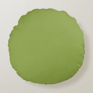 Coussins Ronds Vert lime modéré couleur unie