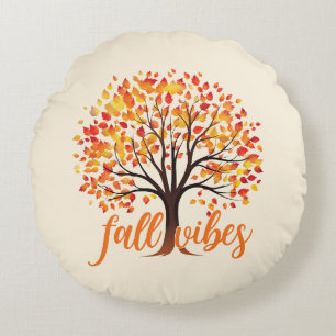 Coussins Ronds Vibes d'automne - Cosy Fall Tree