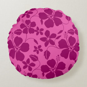 COUSSINS RONDS VIN DE BOURGOGNE HULA HAWAIEN (HIBISCUS)