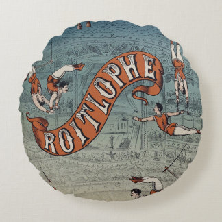 Coussins Ronds Vintage Victorian Circus 