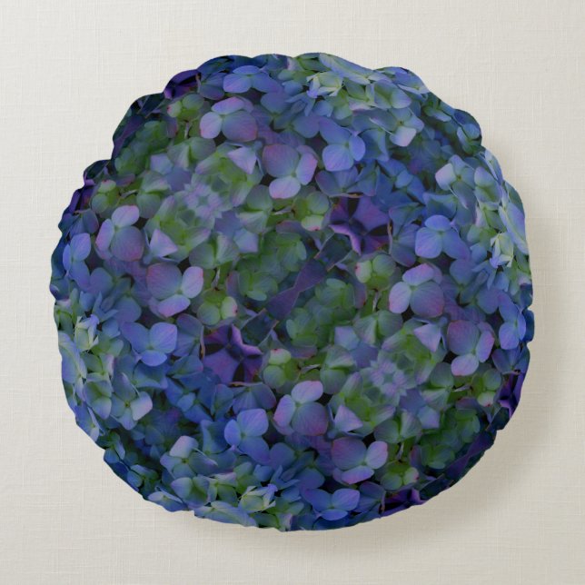 Coussins Ronds Violet violet Hydrangea (Devant)