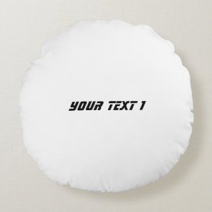 Coussins Ronds Votre Texte Imprimé Accueil Décor Jeter Poufs Cous