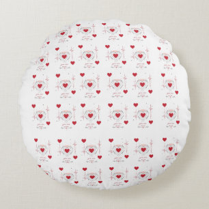 Coussins Ronds Vous êtes à moi, ligne artistique minimaliste de c