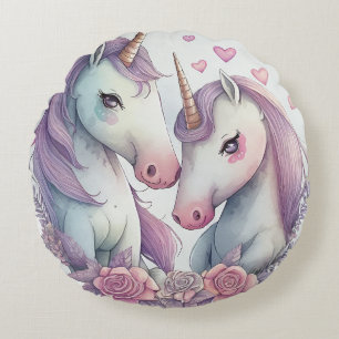 Coussins Ronds Vous, Mon Amour, êtes une vraie licorne