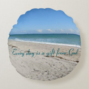 Coussins Ronds Vue Imprenable Sur L'Océan, Oreiller À Jeu Rond