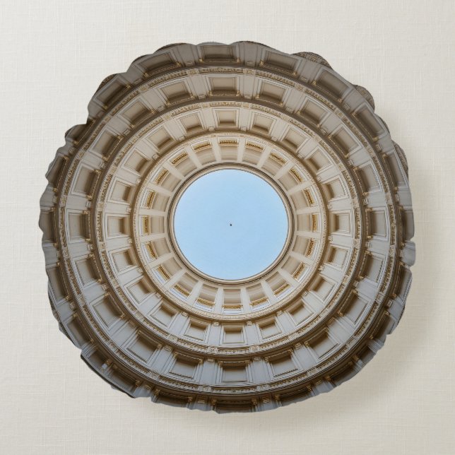 Coussins Ronds Vue symétrique vers l'oeil d'un grand dôme (Devant)