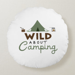 Coussins Ronds Wild About Camping Design