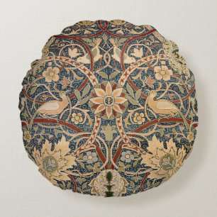 Coussins Ronds William Morris Bullerswood Art Vintage Oiseaux
