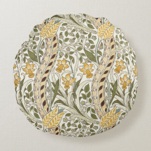 Coussins Ronds William Morris Daffodil Garden Flower Classic Bota
