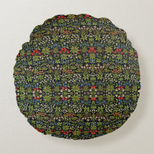 Coussins Ronds William Morris Fleurs Vintages Motif Floral