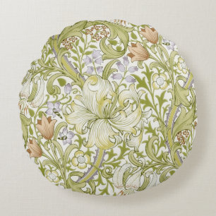 Coussins Ronds William Morris Jardin Fleur de Lys Classique