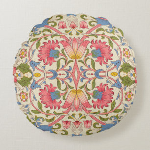 Coussins Ronds William Morris Lodden Motif Floral Pastel 