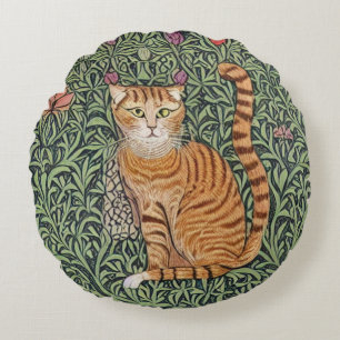 Coussins Ronds William Morris Style Cat