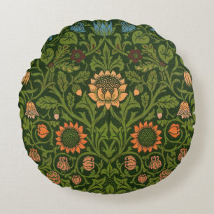 Coussins Ronds William Morris Violet et Columbine Art Rug