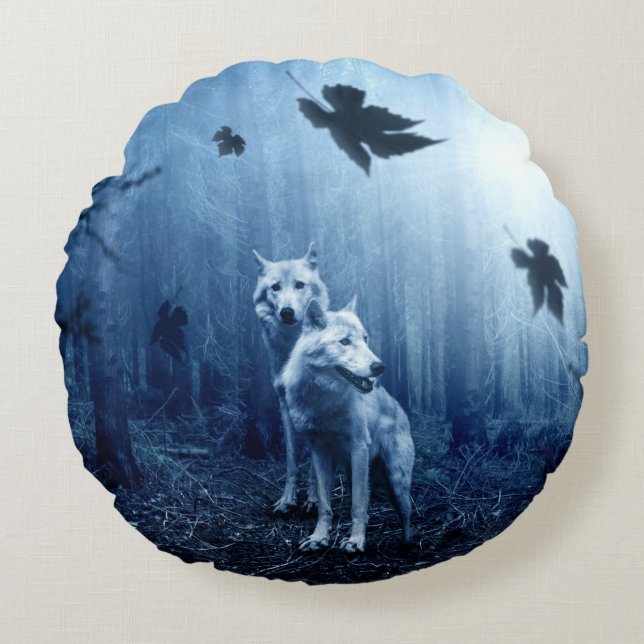 Coussins Ronds Wolves (Devant)