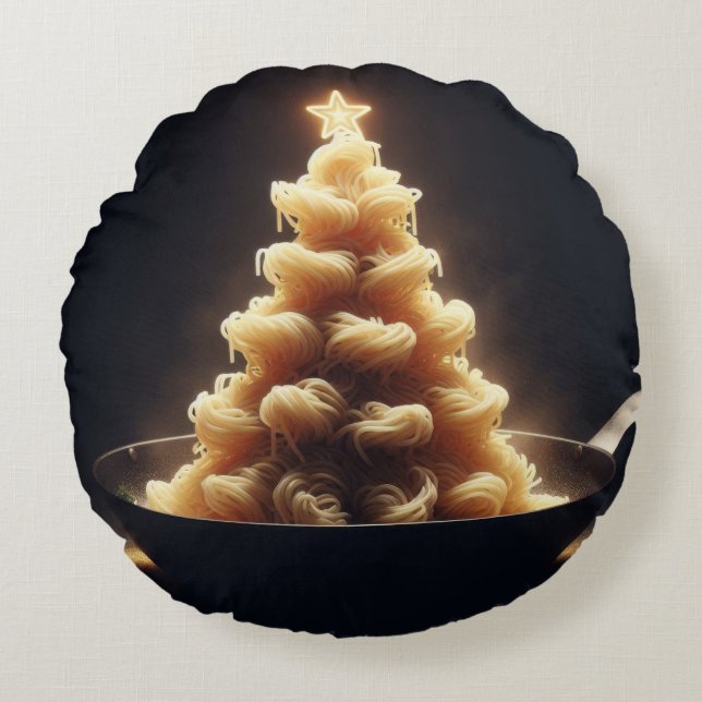 Coussins Ronds Wonderland de Spaghetti (Devant)