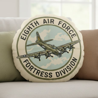 Coussins Ronds WWII B-17 Eighth Air Force Fortress Division