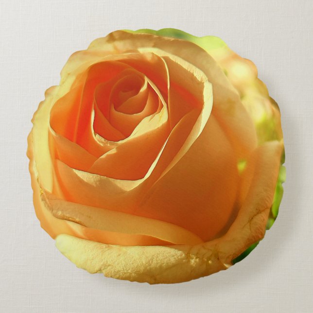 Coussins Ronds Yellow Rose in Full Bloom (Devant)