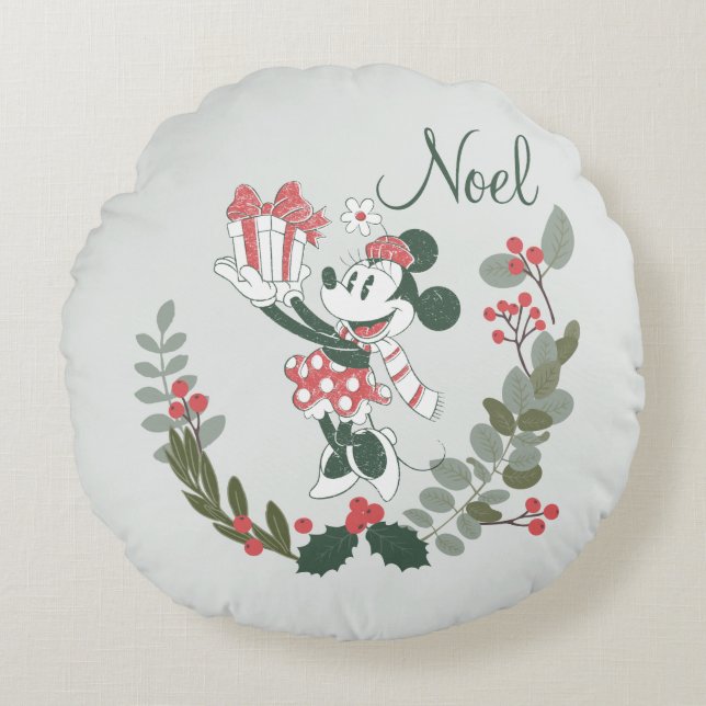 Coussins Ronds Yuletide Joy | Minnie Noel (Devant)