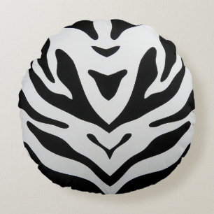 COUSSINS RONDS ZEBRA STRIPES ABSTRAITES