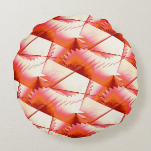 Coussins Ronds Zigzag de corail vivant ou scies numériques, sous
