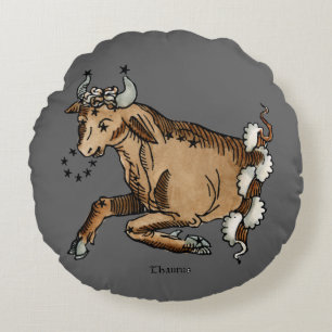 Coussins Ronds Zodiaque : Taureau, 1482
