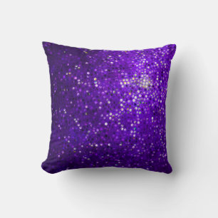 Coussins scintillants pailletés Faux Glam Violet