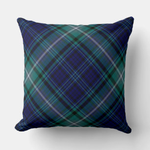 Coussins - Tartan bleu et vert
