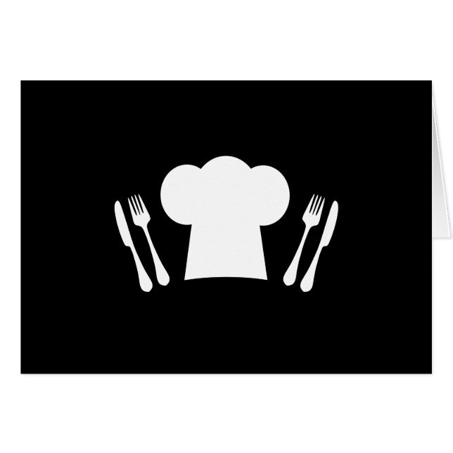 Couteau de casquette de chef et cuisine ou (Devant horizontal)