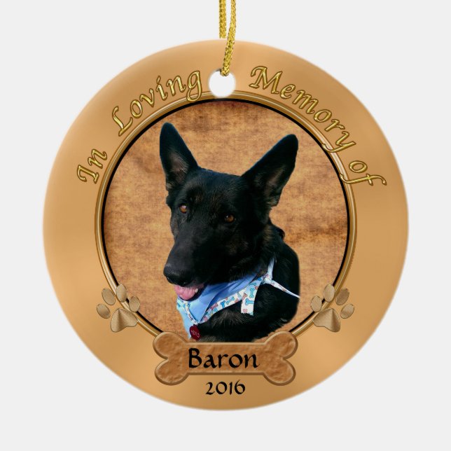 Coutume commandée en ornement affectueux de chien (Devant)