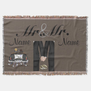 Coutume de jet de couverture de cadeau de mariage