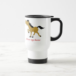 COUTUME DE TASSE DE VOYAGE DE CAFÉ DE CHEVAL DE