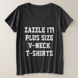 Coutume femmes plus taille V-Neck T-Shirt CHAUD PI