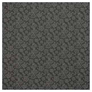 Coutume florale grise de noir de tissu de coton