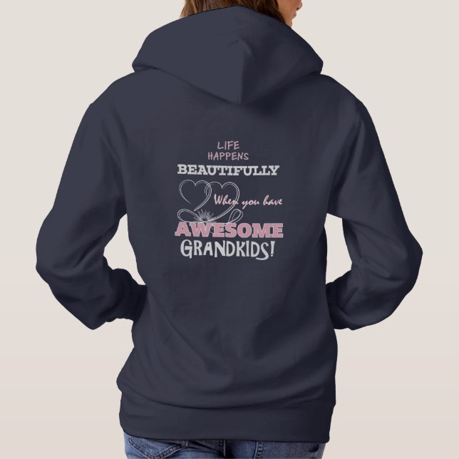 Coutume impressionnante de sweat - shirt à capuche (Dos)