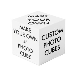 Coutume personnalisée grand 4" cube en photo