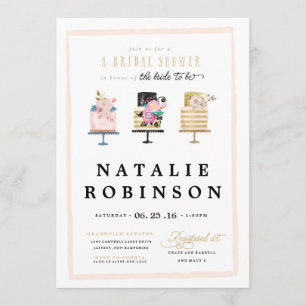 Couture Cake Bridal Shower Invitation - or