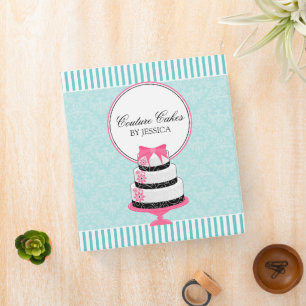 Couture Cakes Aqua Bakery 1 Inch Binder