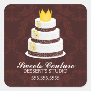 Couture Cakes Bakery Square Sticker