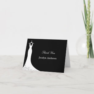 Couture Gown Thank You Cards (Black)