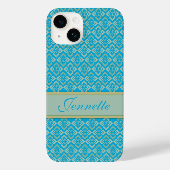 Couture inspired name blue  Case-Mate iPhone case (Back)