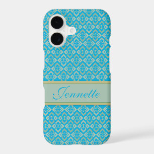 Couture inspired name blue iphone case