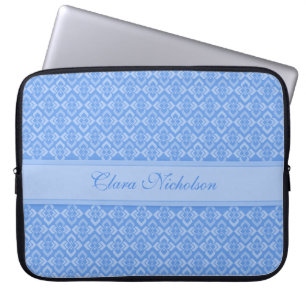Couture inspired named blue 15 inch laptop case