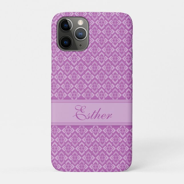 Couture inspired named purple Case-Mate iPhone case (Back)