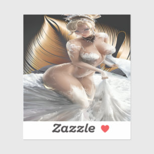 Couture Lace Gown on a Golden Stage