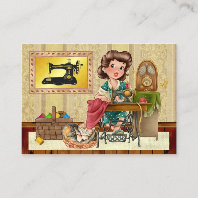 Couture / Seamstress / Carte de visite de mode (Devant)