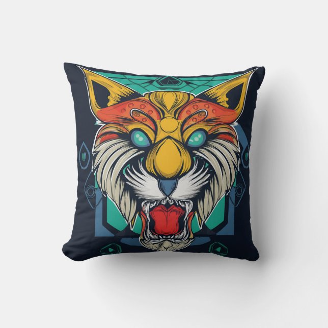 Couvercle coussin de lion rouge (Recto)