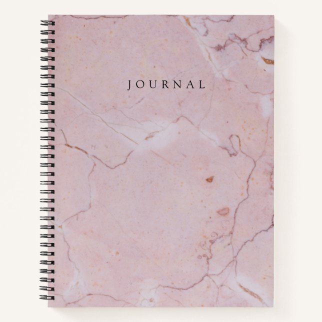 Couvercle en marbre rose moderne Journal monogramm (Devant)