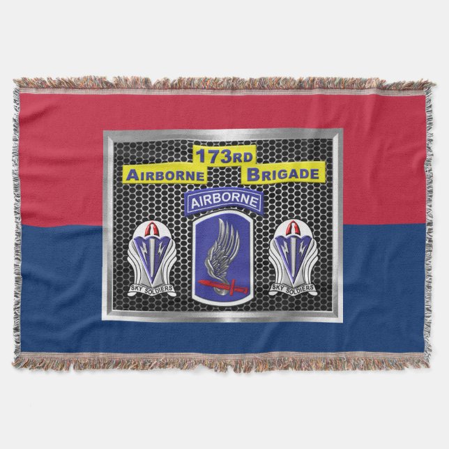 Couverture 173e brigade aéroportée Conception personnalisée g (Devant)
